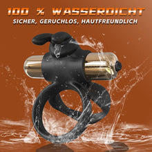 Laden Sie das Bild in den Galerie-Viewer, 3 in1 Penisring Vibrator - Dual Penis Ring mit 10 Vibrationsmodi Erotik Sex Spielzeug für Paare Penis Massagegerät für Langwährende Erektion Cockring Masturbator Spielzeug für die Männer Extrem