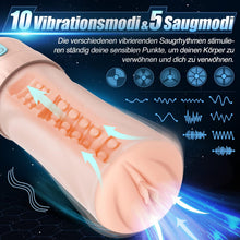 Laden Sie das Bild in den Galerie-Viewer, Mastubator sextoysets für men Masturbator, Elektrische Masturbieren für Männer mit realistische 5 Saugen Modi &amp; 10 Vibrationen Penispumpe echt, Sextoysets für Ihn Penis Vibratorensets für Männer