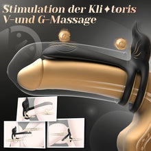 Laden Sie das Bild in den Galerie-Viewer, 3 IN 1 VIBRATOR PENISRINGE 10 VIBRATIONSMODI DUAL