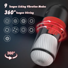 Laden Sie das Bild in den Galerie-Viewer, Elektrischer Masturbator Eichel Stimulator Sexspielzeug 9-Frequenz-Zungenleck-Vibrationsmodus Männlicher vibrierender Masturbationsbecher rotierende vibrierende Eichel leckender Flugzeugbecher