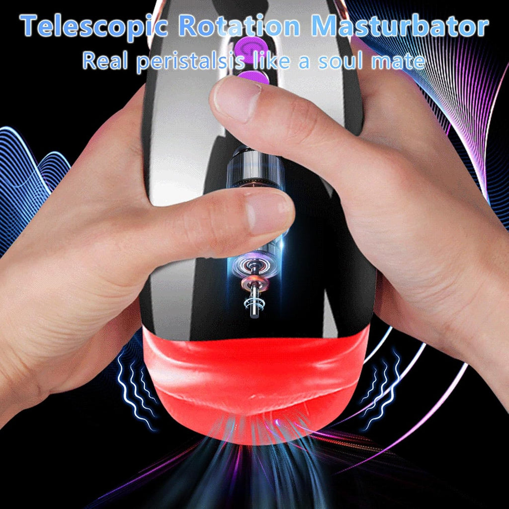 Elektrischer Masturbator Cup 10 Vibration und Heizfunktion mit Zunge lecken Penis Vibratoren Elektrische Masturbatoren Penis Trainer, Männer Eichel Stimulator 3D Realistischer Vagina Pussy