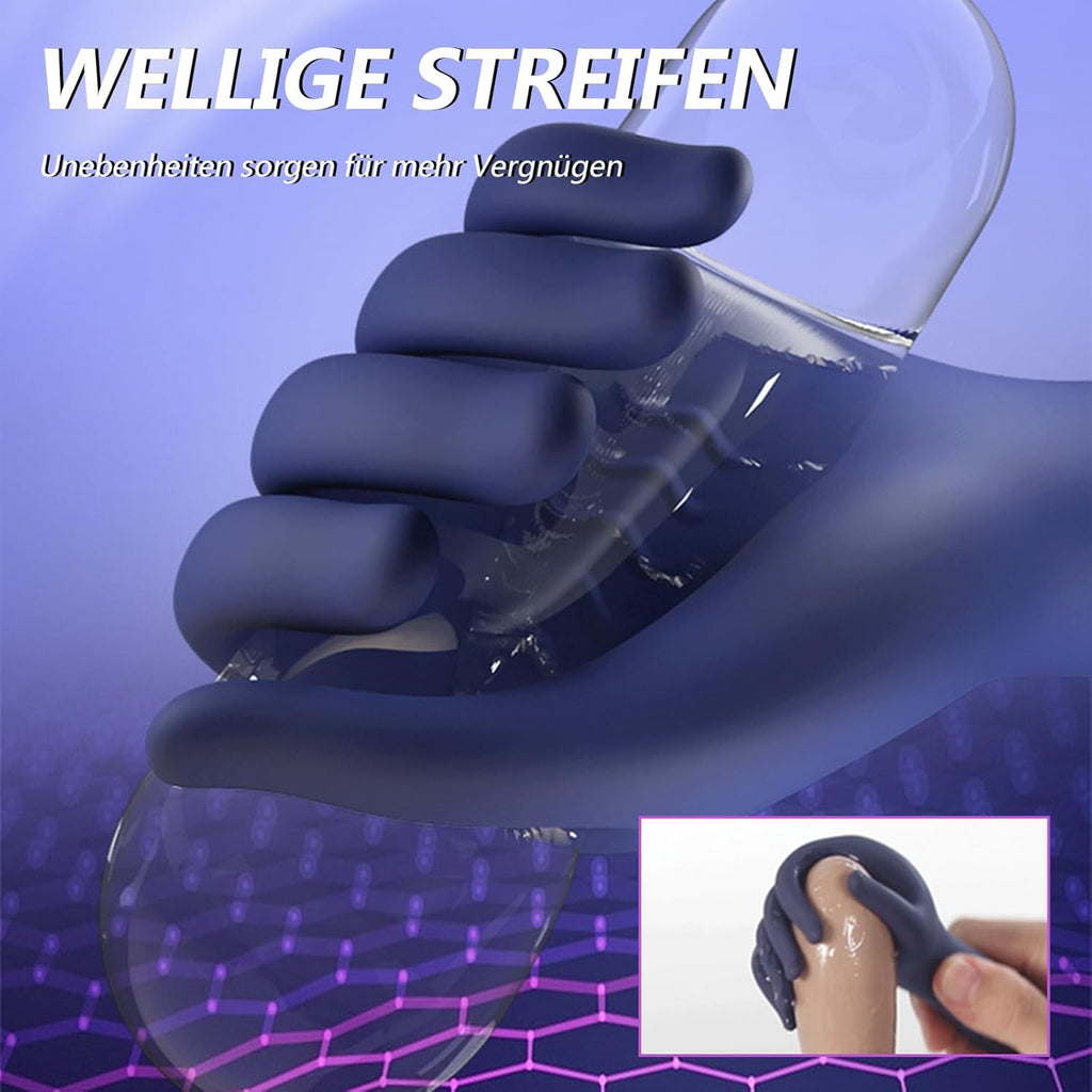 Finger Penis Trainer Vibrator mit 9 Vibrationsmodi,Eichelvibrator Eichel Stimulator Masturbatoren Mann Sexspielzeug für Männer Solo