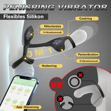 Laden Sie das Bild in den Galerie-Viewer, APP Penisring Set Sex Spielzeug für die Männer, 9 Vibrationsmodi Penis Vibrator Massagegerät, Penis Ring Cockringe Erotik Sexspielzeug für Paare Extrem Sex, Cockring Hodenringe Erotisches für Klitoris