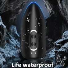 Laden Sie das Bild in den Galerie-Viewer, Silikon Elektrische Penis Trainer Vibrator für Männlicher Solo Masturbieren Einstellbare Größe Eichel Stimulator mit 10 Vibrationen Tappingmodi Masturbator Cup Sex Spielzeug für Männer Paare