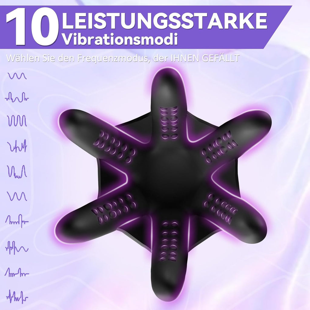 Masturbieren für Männer Elektrischer Masturbator - Sex Spielzeug für die Männer mit 10 verschiedenen Vibrationen zur Stimulation des Eichel und Verlängerung der Ausdauer, Stärker Power Penis Vibrator