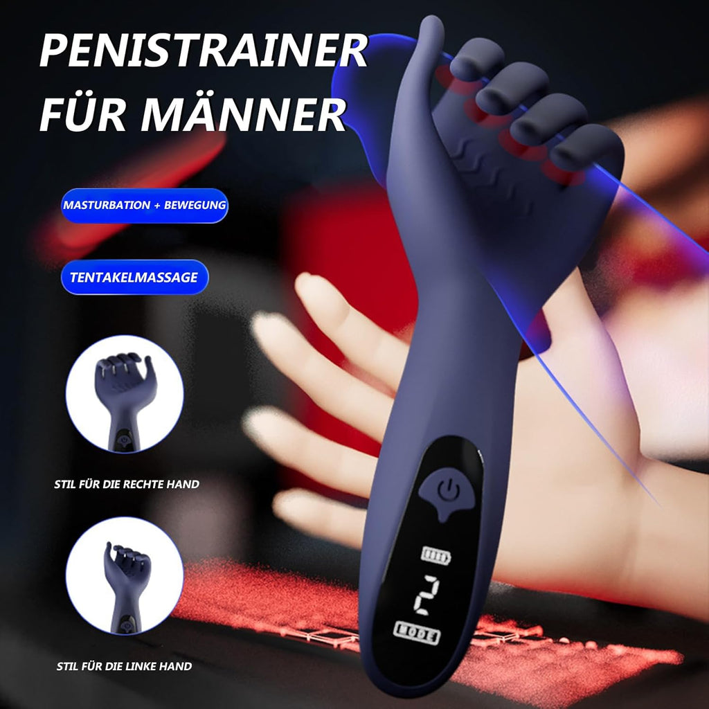 Finger Penis Trainer Vibrator mit 9 Vibrationsmodi,Eichelvibrator Eichel Stimulator Masturbatoren Mann Sexspielzeug für Männer Solo