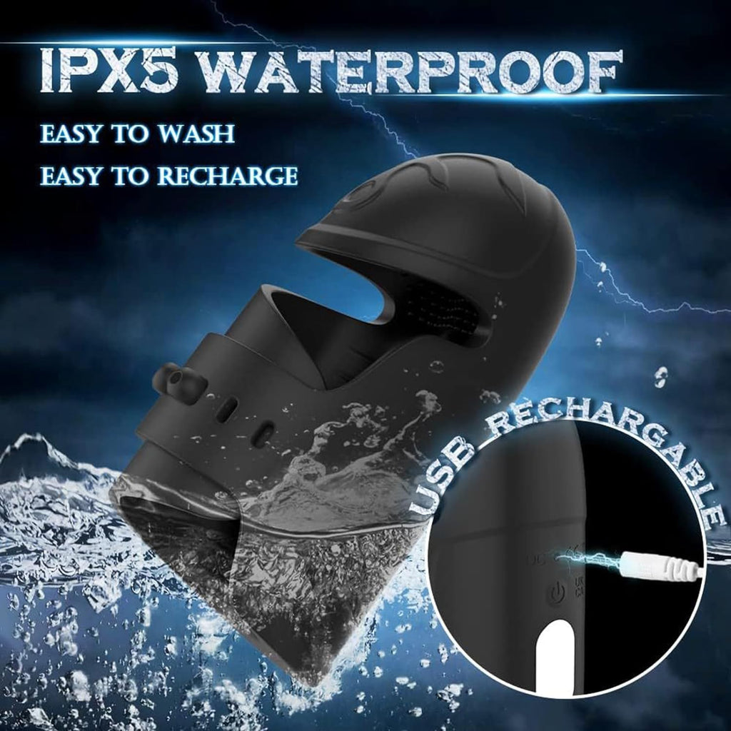 Silicone Electric Trainer Vibrator Adjustable Size with 10 Vibration Modes Male Glans Training Stimulator Masturbation Cup Adult Sex Toy for Men Couples