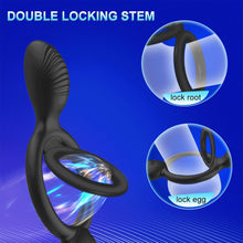 Laden Sie das Bild in den Galerie-Viewer, Paar teilen Analvibratoren mit Penisringe Prostata Massagegerät Fernbedienung Analkugel mit 10 Vibrationsmodi Butt Plug Stimulator Analplug Sexspielzeug für Männer Paare.