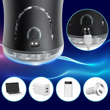 Laden Sie das Bild in den Galerie-Viewer, Roluck Elektrische Cup-Masturbatoren, Masturbieren für Männer Sex Spielzeug mit 9 Vibrationsmodi, Handfrei Männer Sex Sexspielzeug ABS + TPE-Material Masturbator Penis Trainingsgerät Masturbation