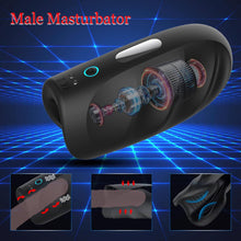 Laden Sie das Bild in den Galerie-Viewer, Elektrischer Masturbator Penistrainer Vibrator Mit 10 Vibrationsmodi Penistrainer Massagegerät,Elektrische Masturbator Cup Multiple Reize Sexspielzeug für Mann Eichel Stimulator
