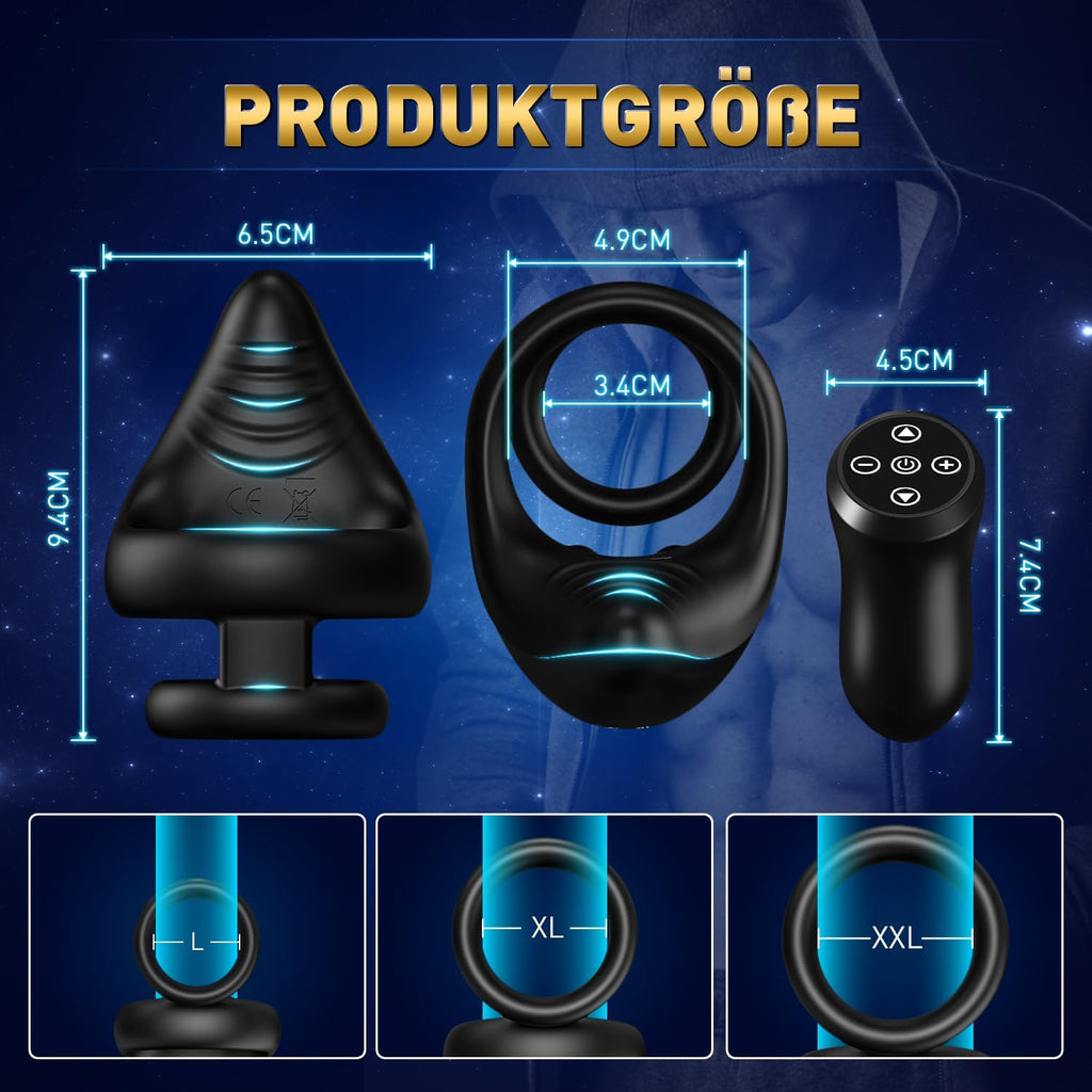 Penisring Perineum Prostata Stimulation Männer, Vibratorensets Sex Spielzeug Für Die Männer Penisringe, Vibrator Mit Fernbedienung Dual Cockring Massagegerät, Sexspielzeug Für Paare Extrem Sex