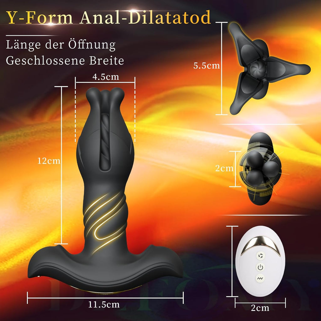Analvibratoren für Männ Prostata Stimulation Männer Analplug für männer Vibrator Buttplug Sex Spielzeug Mit Tension Shock Funktion Sex Spielzeug für die Manner Anal Vibrator Anal dildo