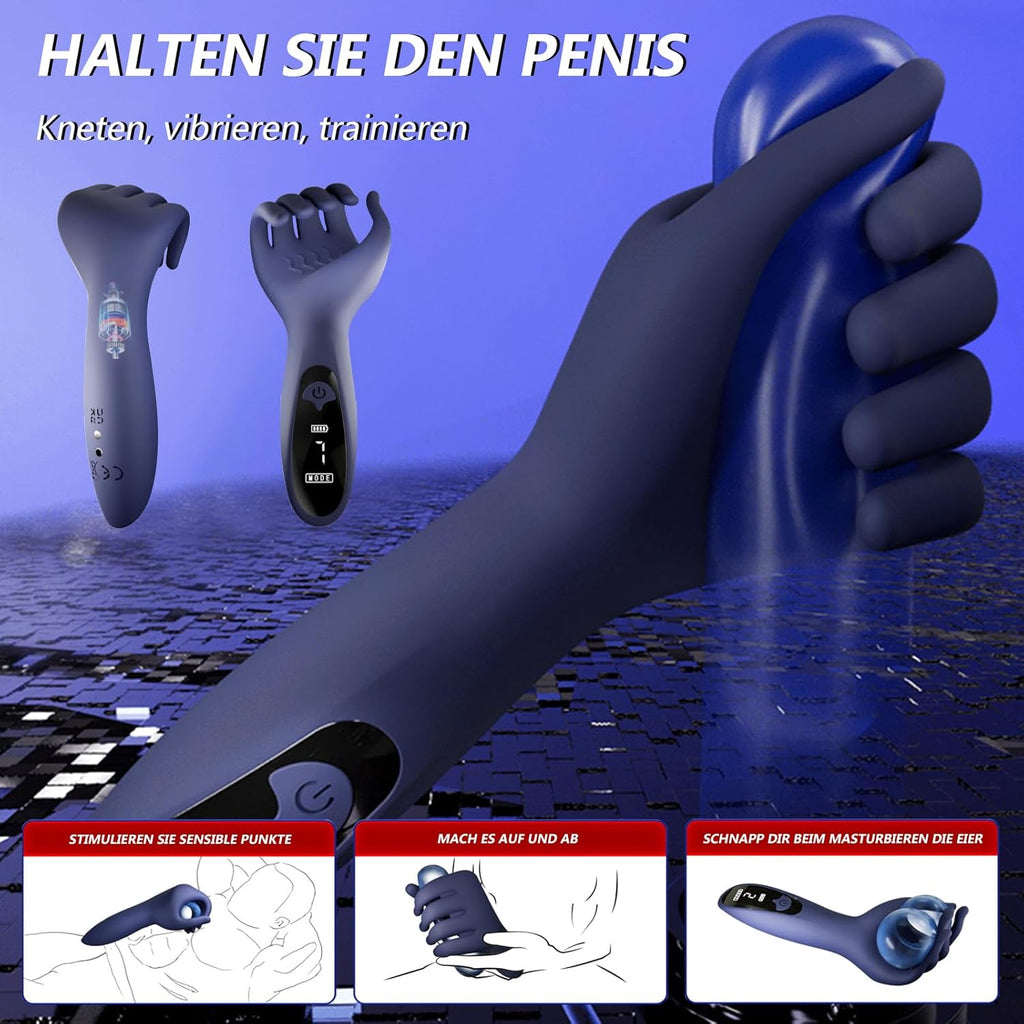 Finger Penis Trainer Vibrator mit 9 Vibrationsmodi,Eichelvibrator Eichel Stimulator Masturbatoren Mann Sexspielzeug für Männer Solo