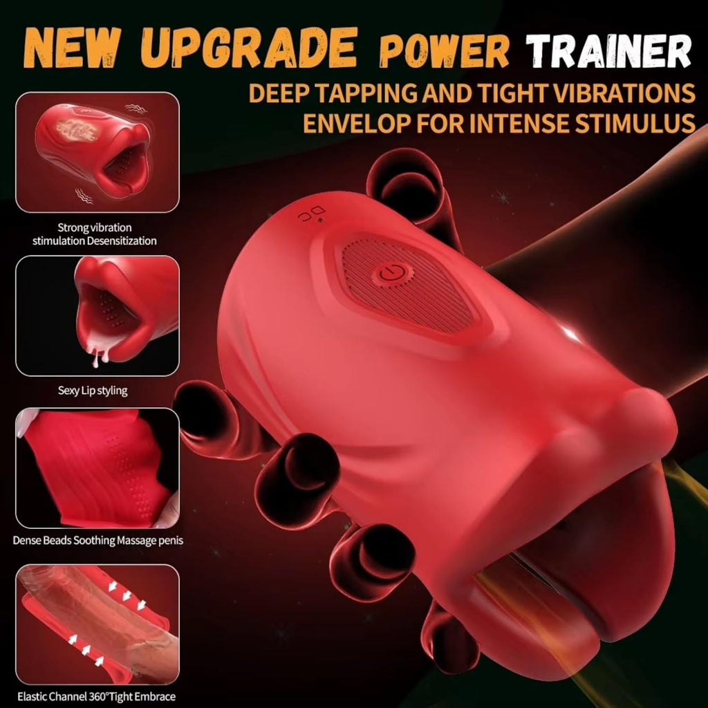 Penistrainer APP Steuerung Elektrischer Masturbator Eichel Stimulator für Männer mit 9 Vibrationsmodi Masturbatoren Oralsex Penis Vibrator Masturbieren Sex Spielzeug für die Männer Solo