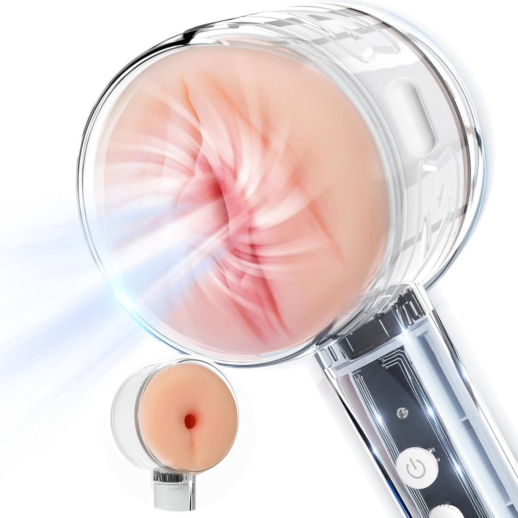 Elektrischer Masturbator Cup mit 3 Modi 7 Frequenz,Masturbieren für Männer Sex Toys Masturbieren für Männer Taschenmuschi Penis Masturbatoren mit 3D Realistischer Vagina Anal,Spielzeug für die Männer