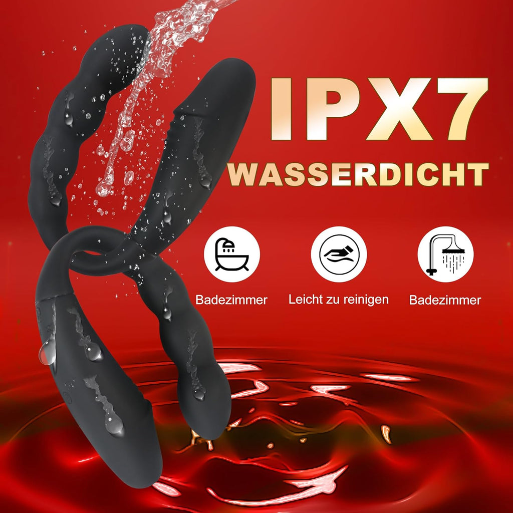 Doppeldildos Dildo Anal Vibrator Klitorisstimulator G-punkt Vagina Klitoris Anal Massage Drahtlose Steuerung Dildo Doppel Headed Vibratoren U-förmigen Sex spielzeug für für Frauen Lesben, Paar