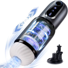 Laden Sie das Bild in den Galerie-Viewer, Masturbieren für Männer Elektrisch, Sex Spielzeug für Die Männer mit 5 Teleskop Rotation &amp; 5 Saugmodi, Stufenloses Getriebe CVT Taschenmuschi Masturbator Penis Masturbatore