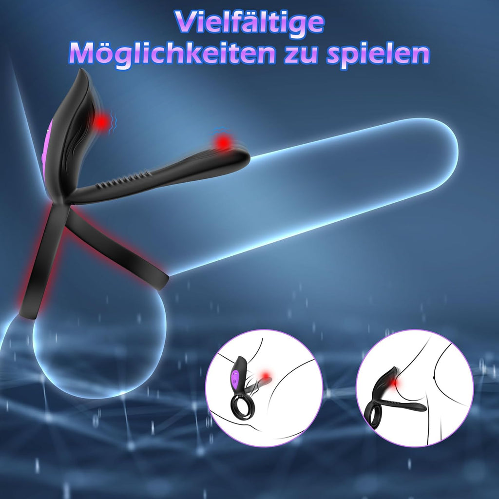 Penisring Vibrator Sex Spielzeug für die Männer, KALESTA Paarvibrator Paare Cockring mit 10 Vibrationsmodi, Penisring Sex Toys mit APP-Steuerung Männer Sex Sexspielzeug, Sex Spielzeug für Paare