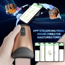 Laden Sie das Bild in den Galerie-Viewer, Elektrischer Masturbator Penistrainer Vibrator mit App Steuerung Masturbieren Männer mit 10 Modi, 2 in1 Sexspielzeug Eichel Stimulator mit Penisring Mann Sex für solo