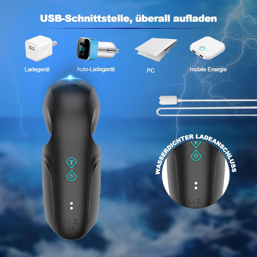 Elektrische Eichelvibrator,Penis-Vibrator mit einstellbarer Größe,10 Vibrationsmodi Neuer Masturbatoren,Elektrische Masturbatoren Penis Trainer, Männer Eichel Stimulator Silikon Sexspielzeug