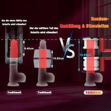 Laden Sie das Bild in den Galerie-Viewer, Masturbieren für Männer Elektrisch, Doppelhülle mit Stoß Rotation Vibration Sex Spielzeug für die Männer, Blowjob Taschenmuschi Sexmaschine Masturbator Realistisch