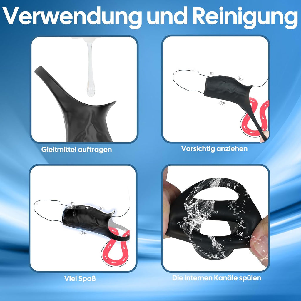 Penisring Sex Spielzeug für die Männer,Masturbator Penisringe mit 9 Vibration,Vibrator Penishülle SexSpielzeug,Penismanschetten Sex Toys,Cockring Sex Spielzeug für die Paare