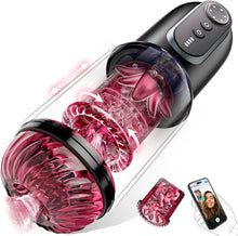 Laden Sie das Bild in den Galerie-Viewer, Elektrischer Masturbator Masturbieren Sex Spielzeug für Männer 5 Teleskop 5 Rotierend 5 Saugen, Vibratorensets APP Fernbedienung Vagina Pussy Sex Toys Penispumpe, Masturbatoren Taschenmuschi