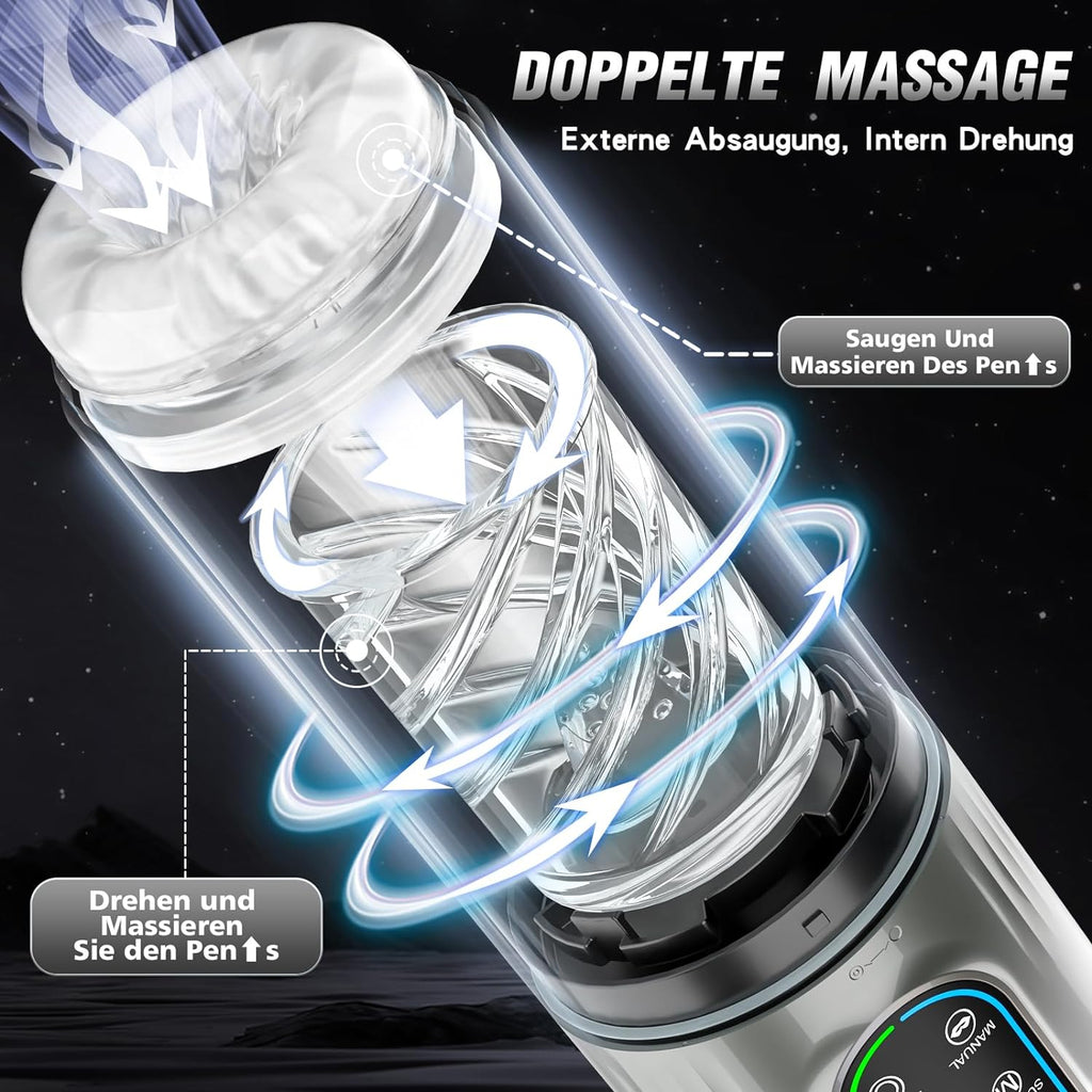 Masturbieren für Männer Elektrischer - Sex Spielzeug für die Männer Masturbator mit 7 Saugmodi & Rotationsmodi & Zunge lecken - Masturbatoren Sexspielzeug Taschenmuschi Sexspielzeug für Männer Solo