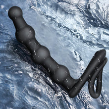 Laden Sie das Bild in den Galerie-Viewer, Penisring Anal Vibrator mit Fernbedienung Silikon Cockring Analkugeln 10 Vibrationsmodi Penis Ring Stimulator Anal Dildo Butt Plug Extreme Sexspielzeuge für Männer Frauen und Paare