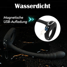 Laden Sie das Bild in den Galerie-Viewer, 3 in 1 Prostata Penisringe Analvibratoren mit 10 Vibrationsmodi