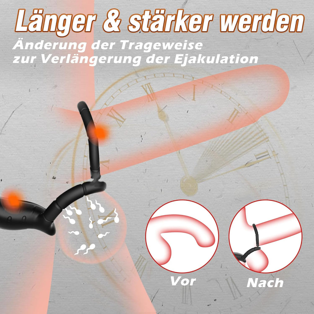 Prostata Stimulation Männer mit Penisring & verlängerte Analvibratoren Sex Spielzeug für die Männer mit APP Vibratorensets für Männer 9 Vibrationsmodi Analplug Sex Spielzeug für die Paare