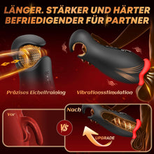 Laden Sie das Bild in den Galerie-Viewer, Masturbieren für Männer Dual-End Beads Stimulation 9 Vibration, Sex Spielzeug für die Männer Masturbator Penis Vibrator 4 Wellensaugen, Sex Toyset für Man mit Manuelles Trainer App Control Contitop