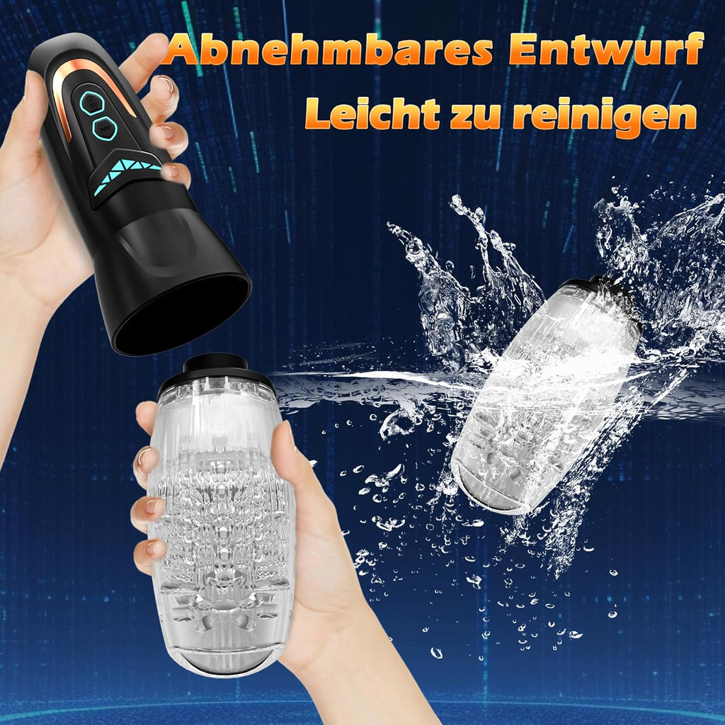 SENSIVO Masturbator Sex Spielzeug für die Männer mit 10 Vibrations & 8 Stoß und Rotationsmustern, 3 in 1 Sexspielzeug Masturbieren für Männer Elektrisch, Taschenmuschi Vibratorensets für Männer