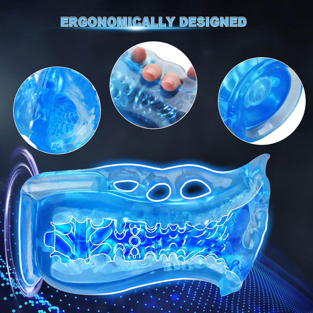 Masturbator Sexspielzeug für Männer, Taschenmuschi-Stroker mit realistischer Vagina-Struktur, Blowjob-Grip-Masturbationshülle, Sexspielzeug für Erwachsene mit offenem Penis-Trainingsgerät für Männer