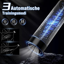 Laden Sie das Bild in den Galerie-Viewer, Penispumpe für Penisvergrößerung Sex Spielzeug für die Männer, Elektrische Penis Vakuumpumpe mit Taschenmuschi 4 + 3 Saugstufen, IPX7 100% Wasserdicht Erektion Masturbator mit 2 Silikonhülsen