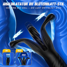Laden Sie das Bild in den Galerie-Viewer, Soulour Analvibratoren für Mann Prostata Stimulation Männer, 4 IN 1 Expansions- und Schubmodi Analplug mit Penisring &amp; Hodenvibration, Sex Spielzeug für die Männer Anal Plug Vibrator mit 9x9 Modi Reif