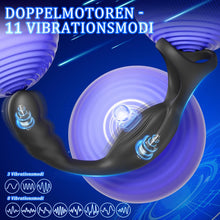Laden Sie das Bild in den Galerie-Viewer, nal Vibrator Prostata Stimulation Männer mit Penisring Sex Spielzeug für die Männer Anal Dildo Analplug Analvibratoren für Mann Anal Plug Vibratorensets für Männer mit 9 Vibrationsmodi Sex Toys