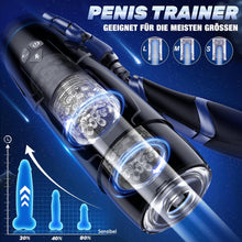 Laden Sie das Bild in den Galerie-Viewer, Pangpangmi Elektrischer Masturbator Masturbieren für Männer, Sex Spielzeug für die Männer mit 7 Modi Teleskopfunktion und Rotierende, Masturbatoren Taschenmuschi Penis Sexspielzeug, Schwarz