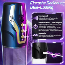 Laden Sie das Bild in den Galerie-Viewer, Elektrische Penispumpe Penisvergrößerung Sexspielzeug Masturbator - Sprachsteuerung Penispumpen mit 4 Saugstufen &amp; 4 Trainingsmodi Masturbieren für Männer Sex Sexspielzeug Sex Spielzeug für die Männer