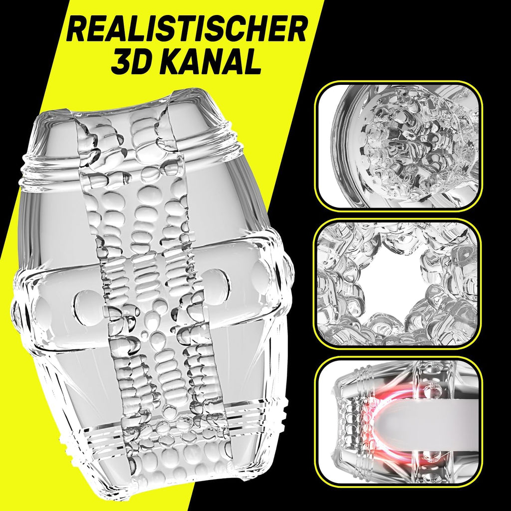 Masturbator Taschenmuschi Sex spielzeug für die Männer,Realistischer 3D Masturbation Erotik Manuelle Cup Masturbatoren Eichel Stimulation Pocket Pussy Blowjob Penis Sex Toyset für Man Solo