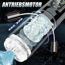 Laden Sie das Bild in den Galerie-Viewer, Elektrischer Masturbator Sex Spielzeug für die Männer，Masturbieren für Männer Handfrei mit 7 Modi Saugen &amp; Vibrieren &amp; Schieben &amp; Rotieren und Lecken，Taschenmuschi Realistisch Masturbatoren