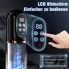 Laden Sie das Bild in den Galerie-Viewer, Penispumpe für Penisvergrößerung Sex Spielzeug für die Männer, Elektrische Penis Vakuumpumpe mit Taschenmuschi 4 + 3 Saugstufen, IPX7 100% Wasserdicht Erektion Masturbator mit 2 Silikonhülsen