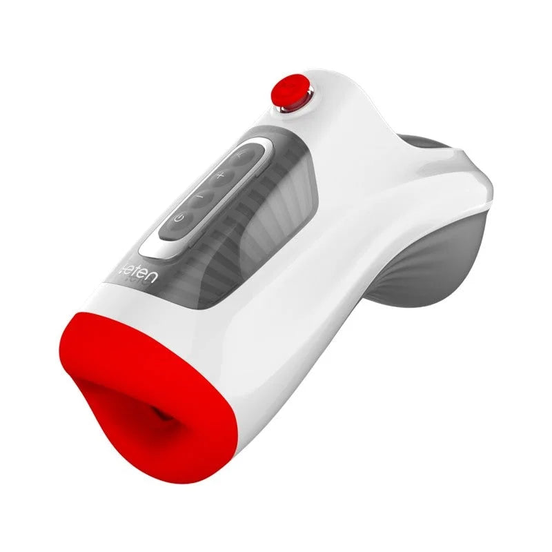 Vakuum Beheizter Deepthroat Control Oralsex-Masturbator mit 7 Vibrations- und 3 Saugmodi