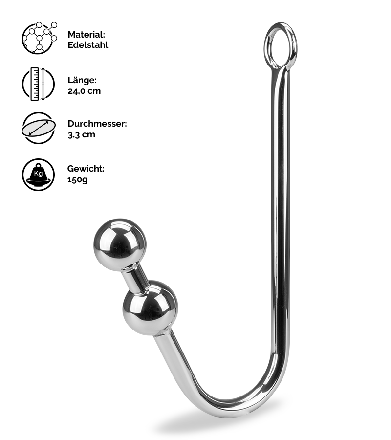 Anal-Haken mit 2 Kugeln Holder