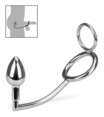 Analhaken mit Doppel-Penisring Captain