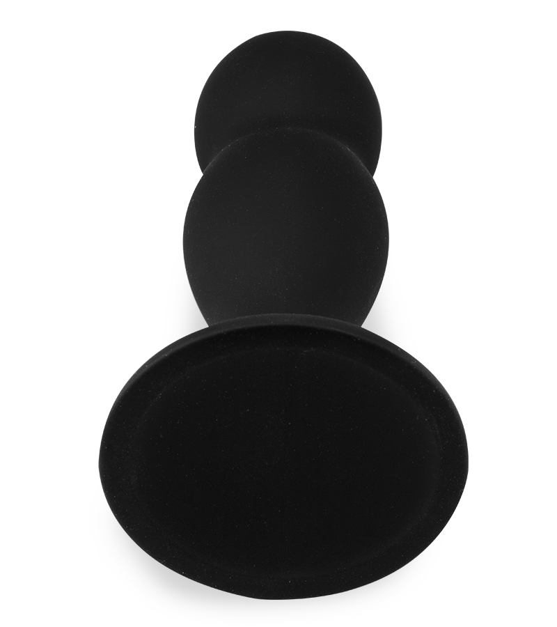 Analplug mit Saugfuß und 2 Kugeln Mally