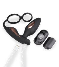 Laden Sie das Bild in den Galerie-Viewer, Analplug mit Vibration und Estim und Cockring Fever