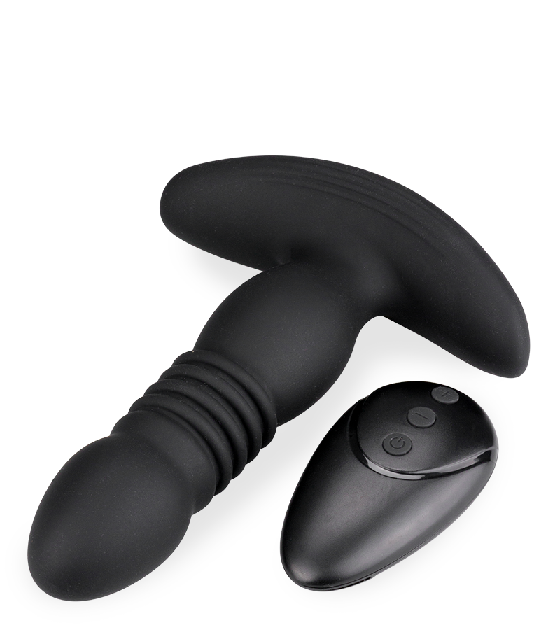 Analplug mit Vibration und Stoßfunktion Mercury