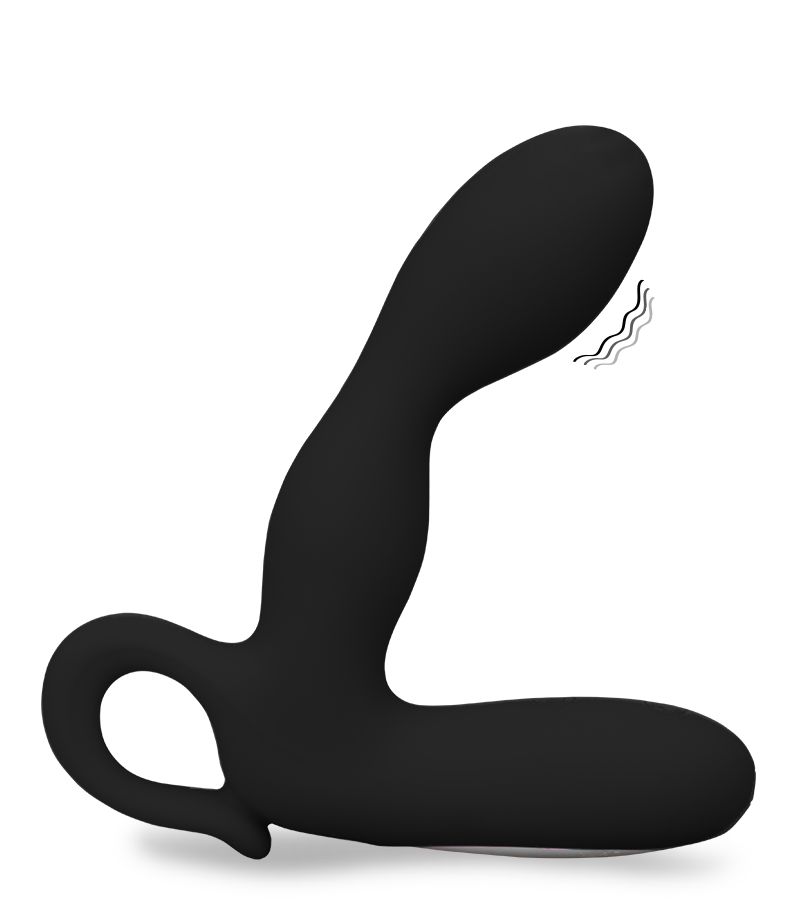 Aufladbarer Prostata-Vibrator in Schwarz, 30 Modi