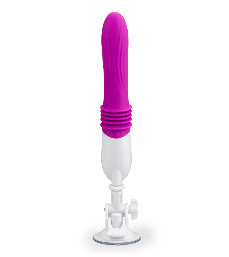 Automatischer Stoßdildo mit Vibration und Saugfuß